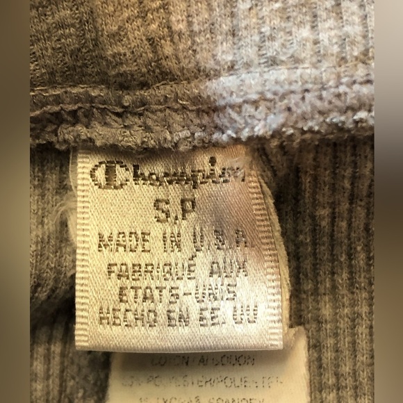 Vintage Champion Drawstring Light Gray Joggers Made in USA size Small - Picture 4 of 5